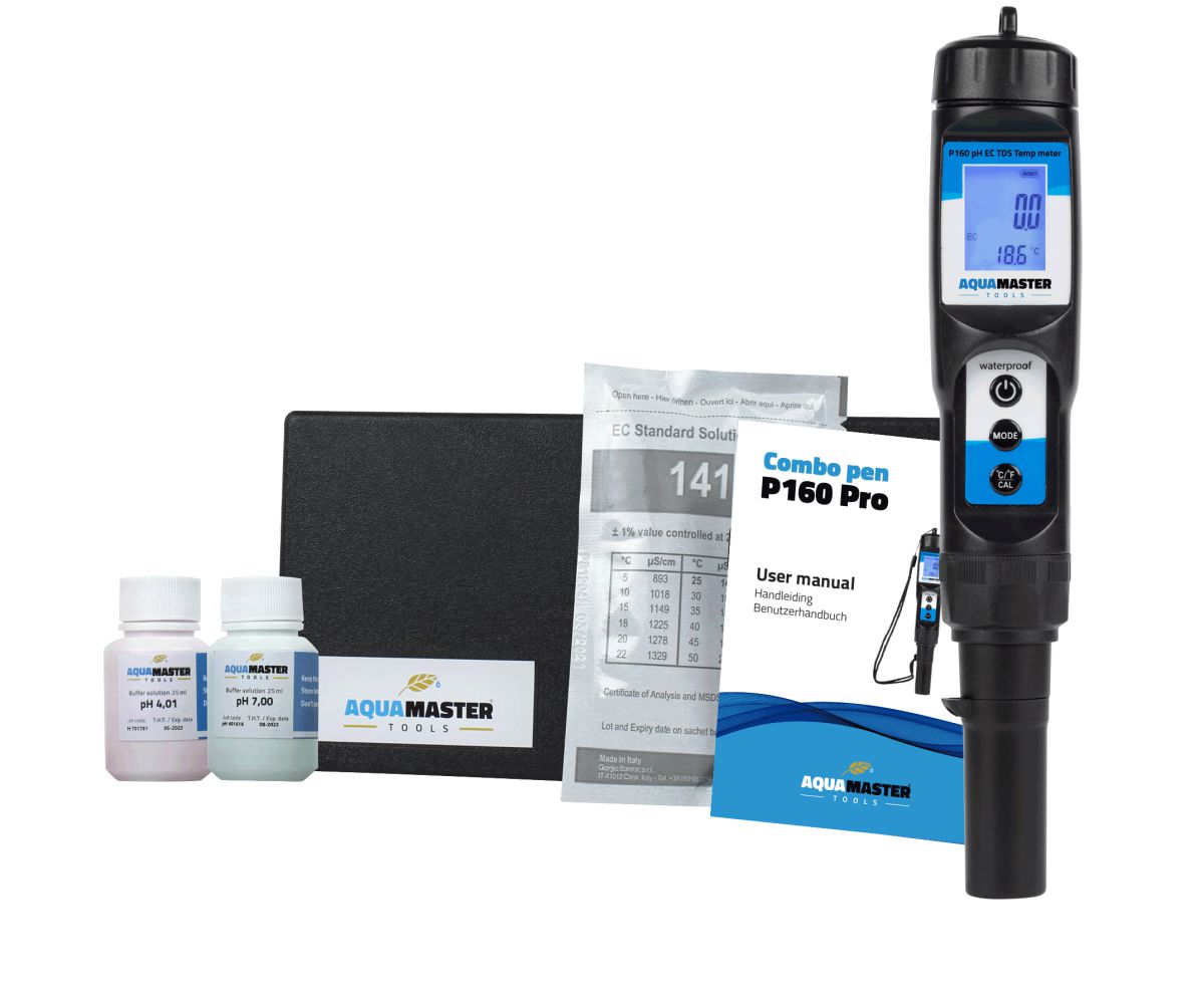 P160 Pro Combo pen pH, EC, TDS, PPM, Temp meter